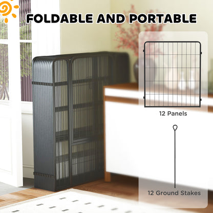 Dog Crate Furniture with Anti-Chew Resistant Mesh for Large Dogs
