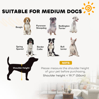 Dog Crate Furniture with Anti-Chew Resistant Mesh for Large Dogs