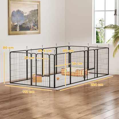 Dog Crate Furniture with Anti-Chew Resistant Mesh for Large Dogs