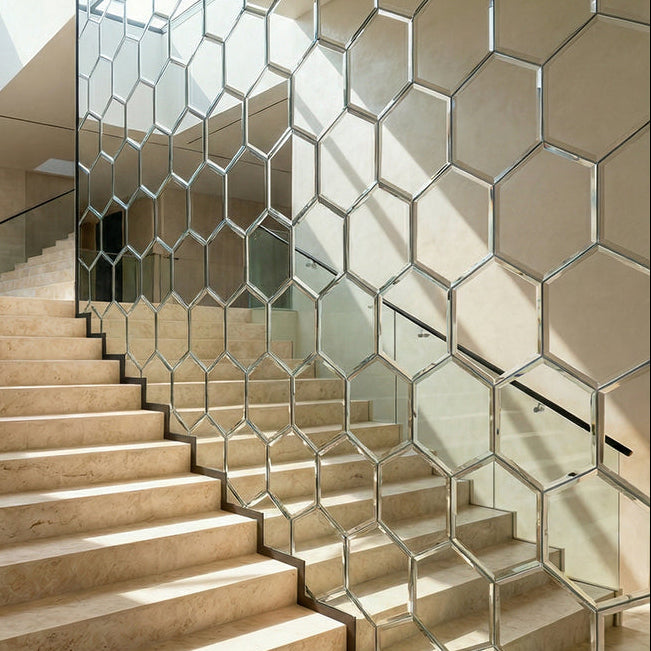Mirrored Hexagonal Wall Tiles Pack