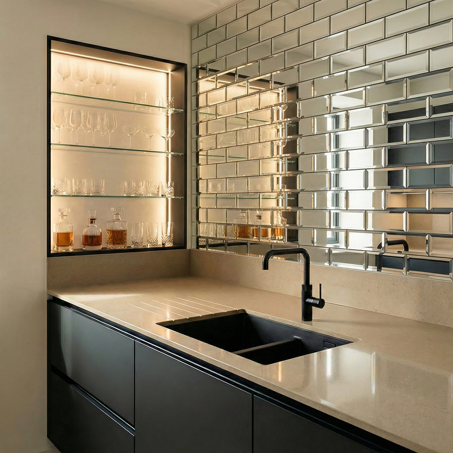 Mirrored Rectangle Wall Tiles Pack