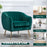 Velvet-Feel Tub Armchair, with Gold Tone Legs - Green