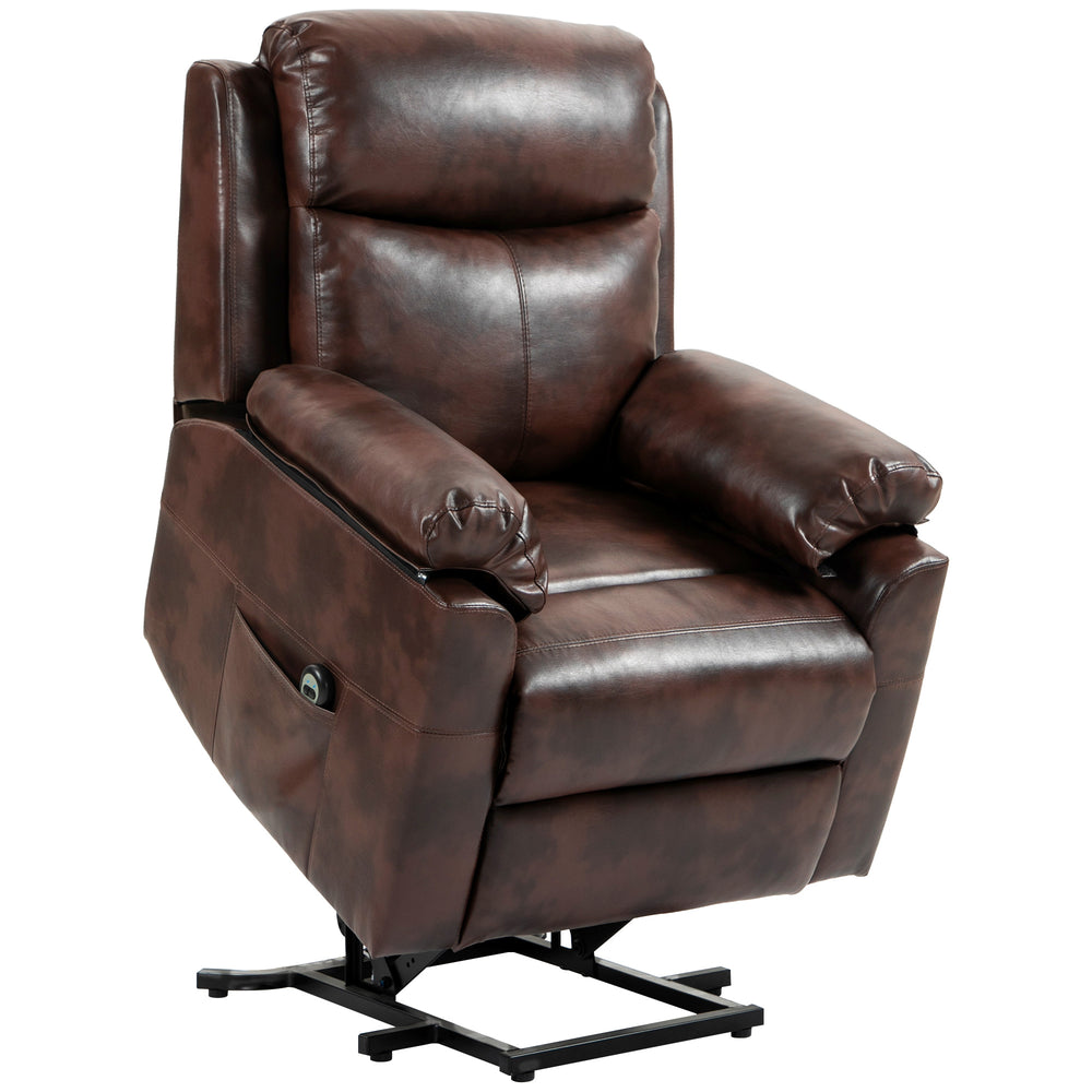 Power Lift Chair Electric Riser Recliner with Remote Control, Brown