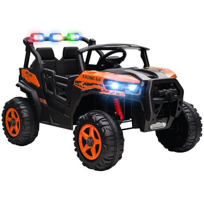 24V Electric Ride on Car, 2-Seater Kids Electric Truck, Orange