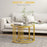 2 Pieces Round Nesting Coffee Tables with Tempered Glass Top, Gold Tone