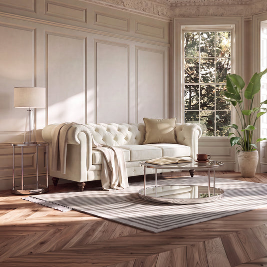 Monty Three Seat Sofa - Chalk