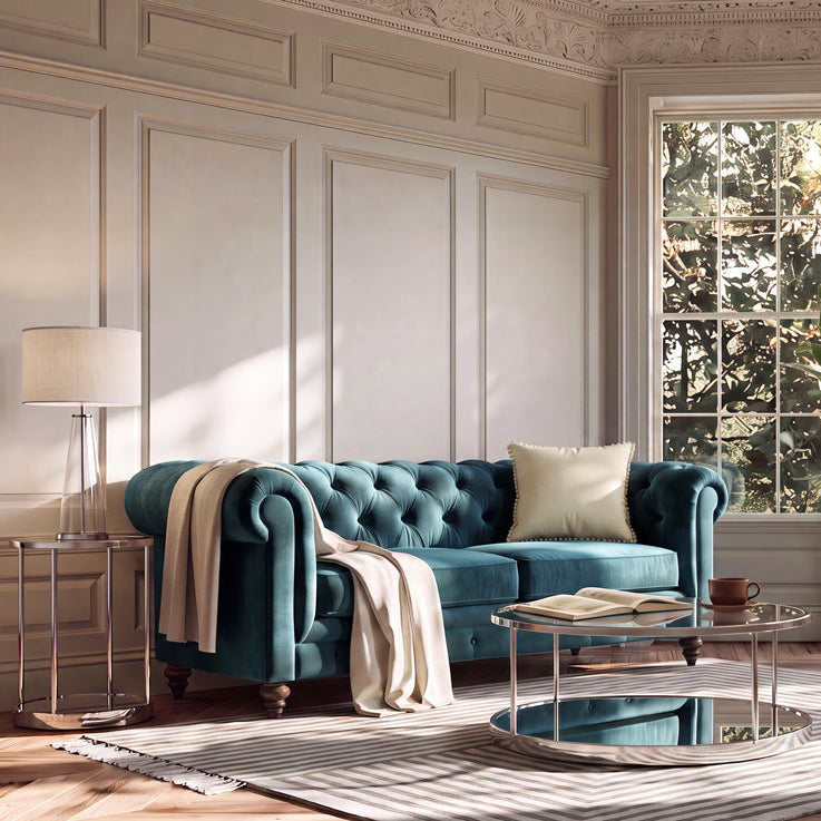 Monty Three Seat Sofa - Peacock