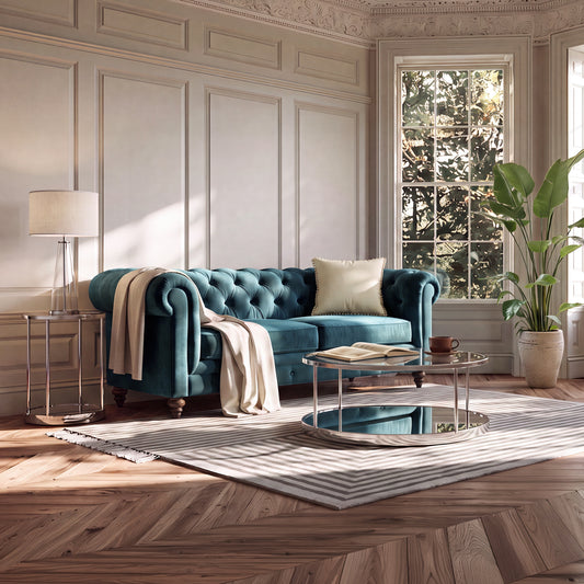 Monty Three Seat Sofa - Peacock