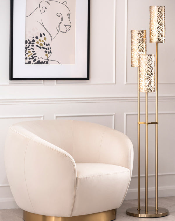 Moray Floor Light Brass
