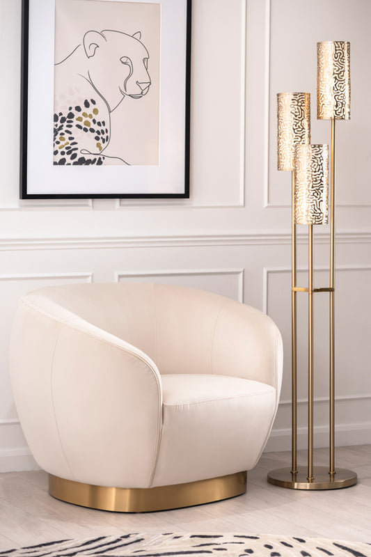 Moray Floor Light Brass