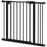 Metal 74-87cm Wide Adjustable Dog Gate Black