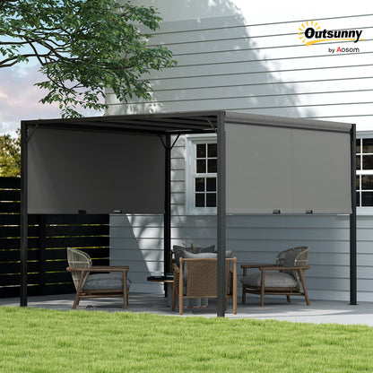 3 x 3(m) Pergola Metal Gazebo Outdoor Sun Shade Shelter Canopy