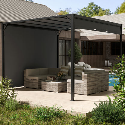 3 x 3(m) Pergola Metal Gazebo Outdoor Sun Shade Shelter Canopy