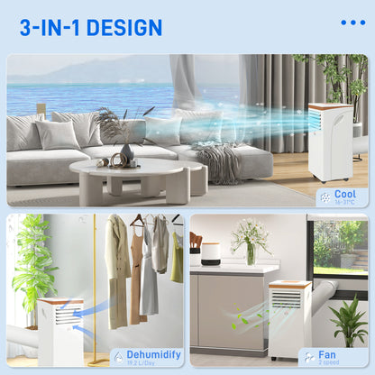 10000 BTU Portable Air Conditioner 4 Modes LED Display Timer Home Office
