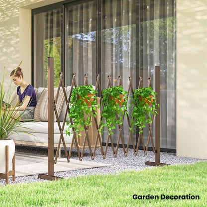 Aluminium Alloy Movable Fence, Pet Safety Fence, Dark Brown