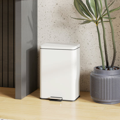 Pedal Bin with Soft-Close Lid, 20L Kitchen Bin for Home, Cream