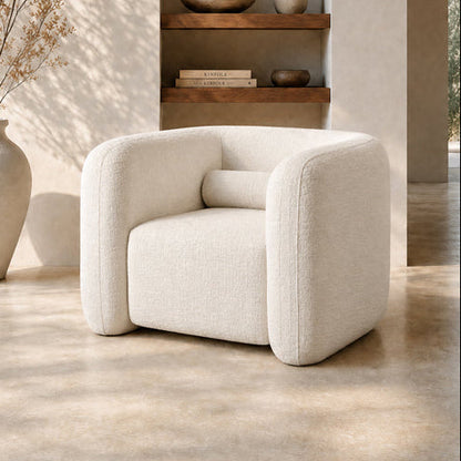 Munich Armchair – Ivory Chenille