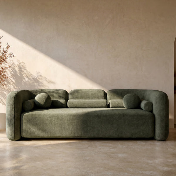Munich Three Seat Sofa - Forest Green
