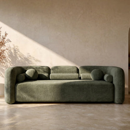 Munich Three Seat Sofa - Forest Green