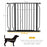 Wide Dog Safety Gate, with Door Pressure, for Doorways, Hallways, Staircases - Black