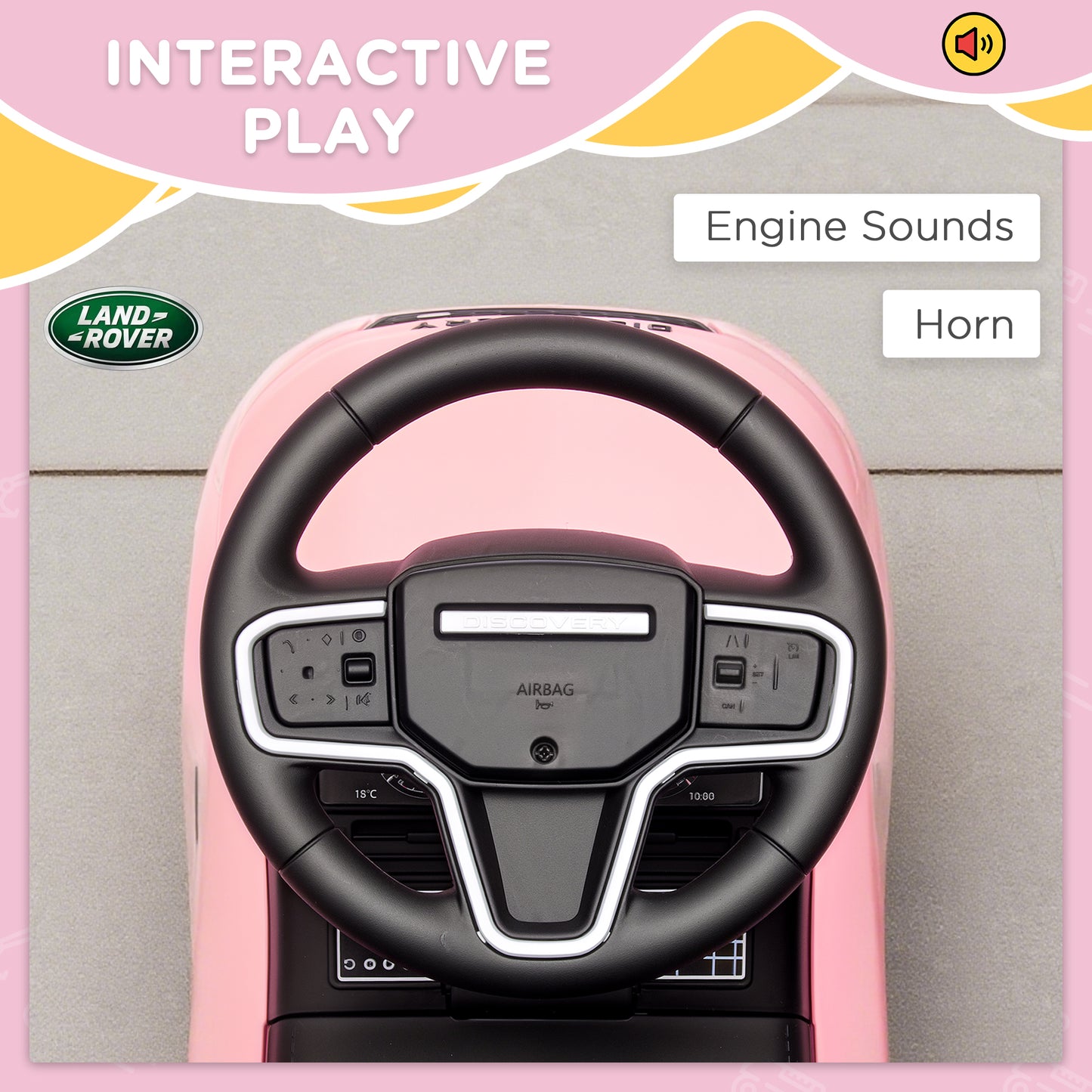 Land Rover Licensed Ride on Car for Toddlers 18-36 Months, Pink