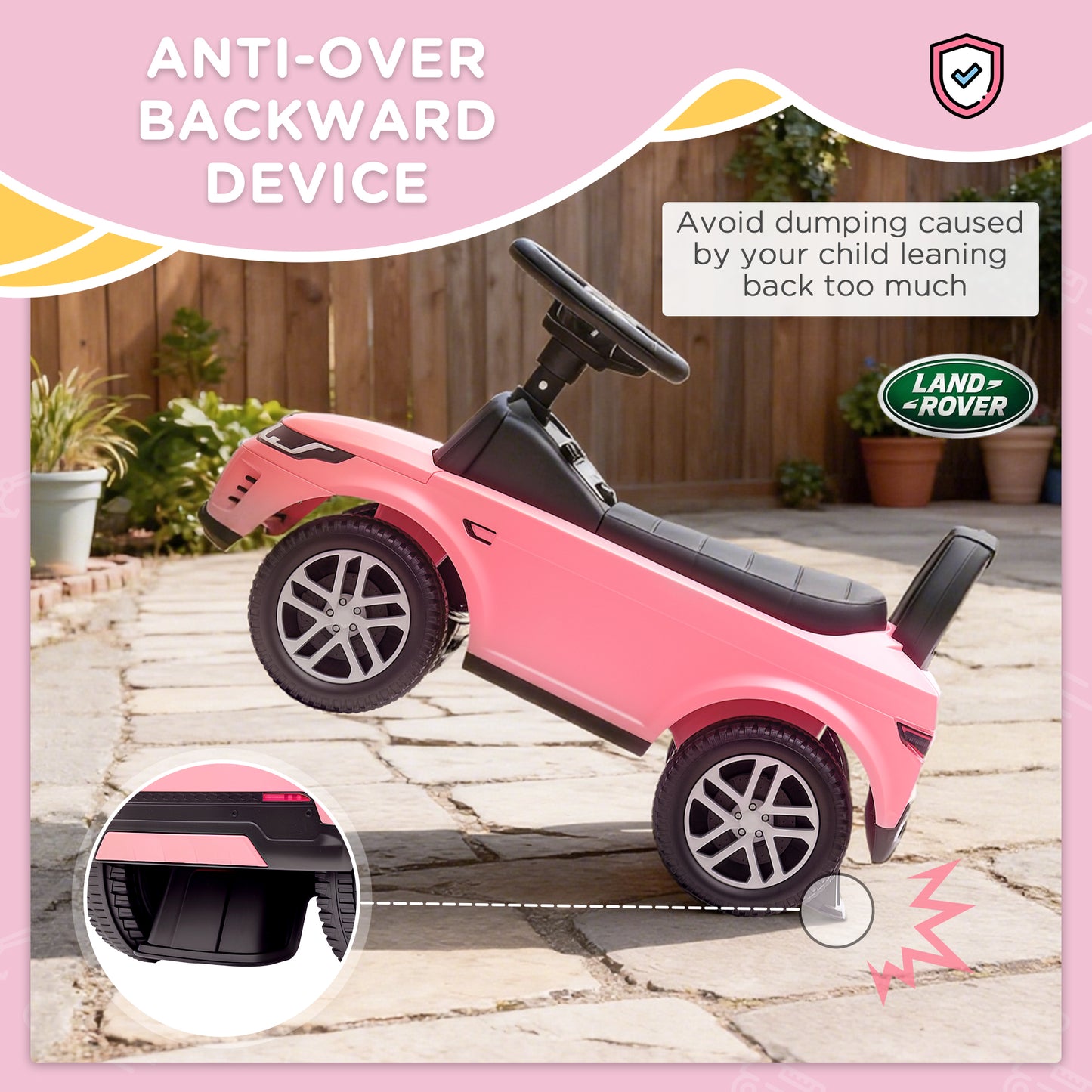 Land Rover Licensed Ride on Car for Toddlers 18-36 Months, Pink