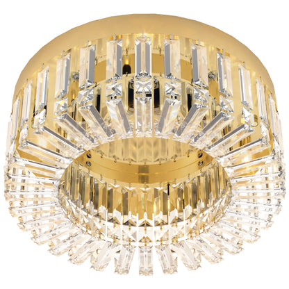 Crystal Ceiling Light with 160 Crystal Pendants, Gold Tone