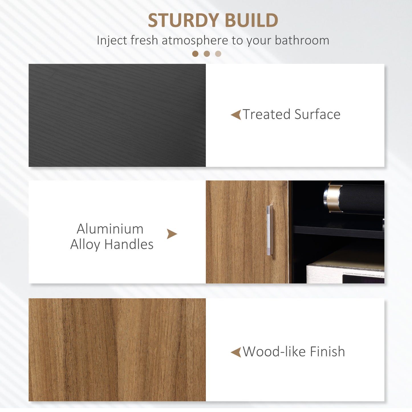 TV Cabinet Stand Entertainment Center Media Console Storage Black, Walnut