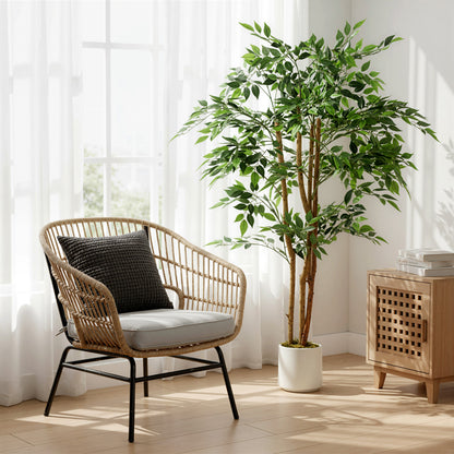 150cm Artificial Ficus Tree, Faux Plant for Home Decor