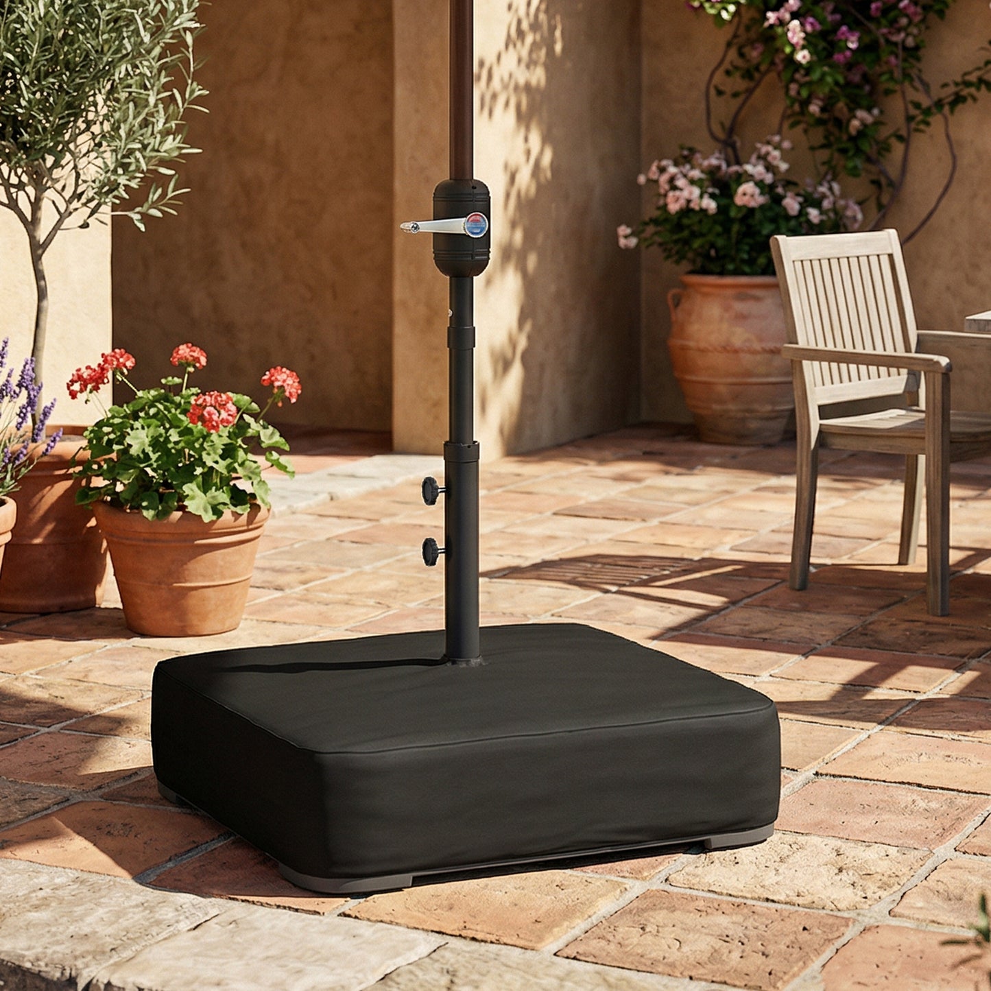 Garden Parasol Base 80 kg Sand Filled 48 mm Poles
