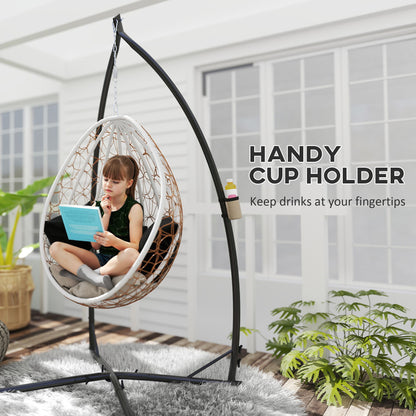 Hammock Chair Stand, Steel Frame Hammock Stand Only, Black