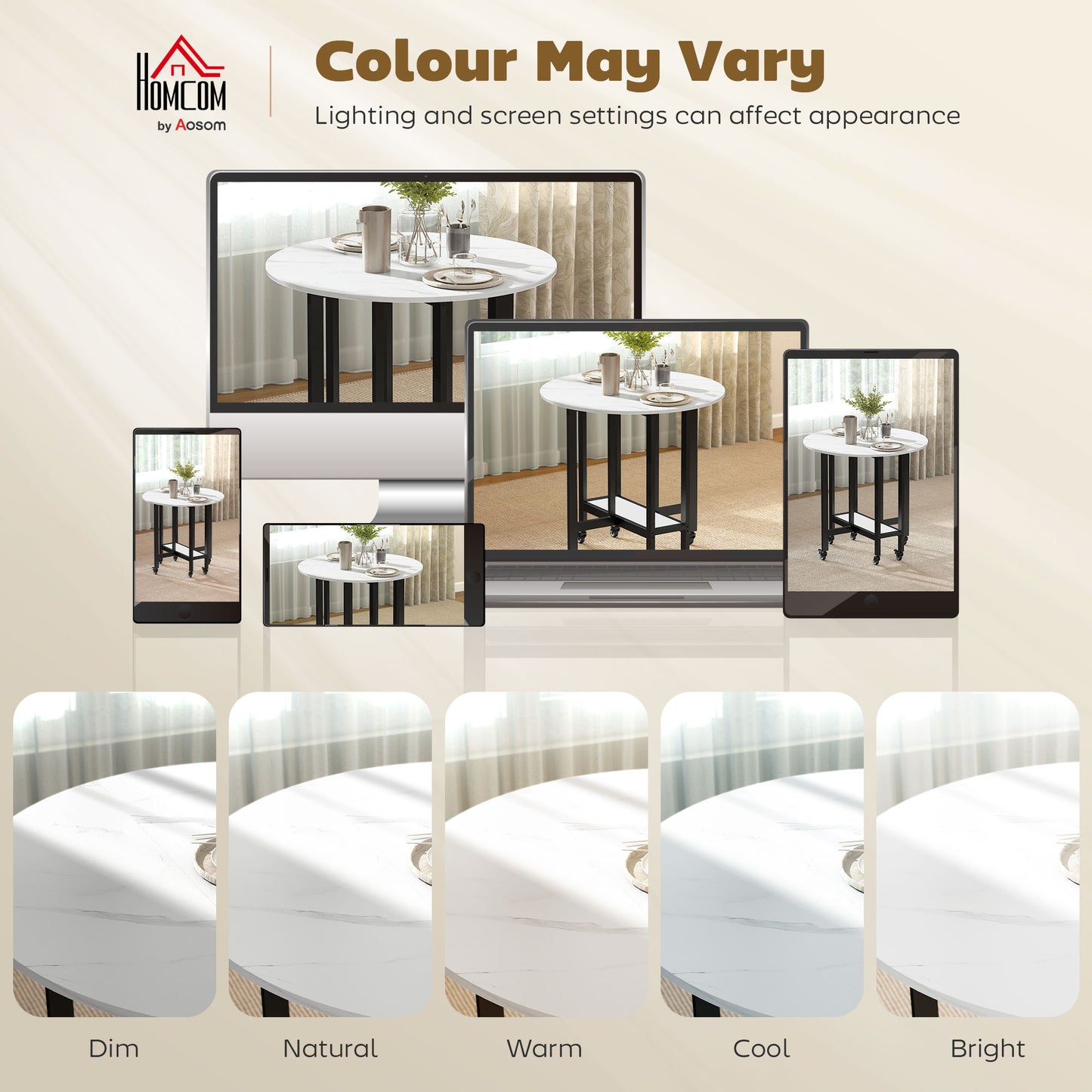 Folding Dining Table, Drop Leaf Table with Open Shelf, White Marble