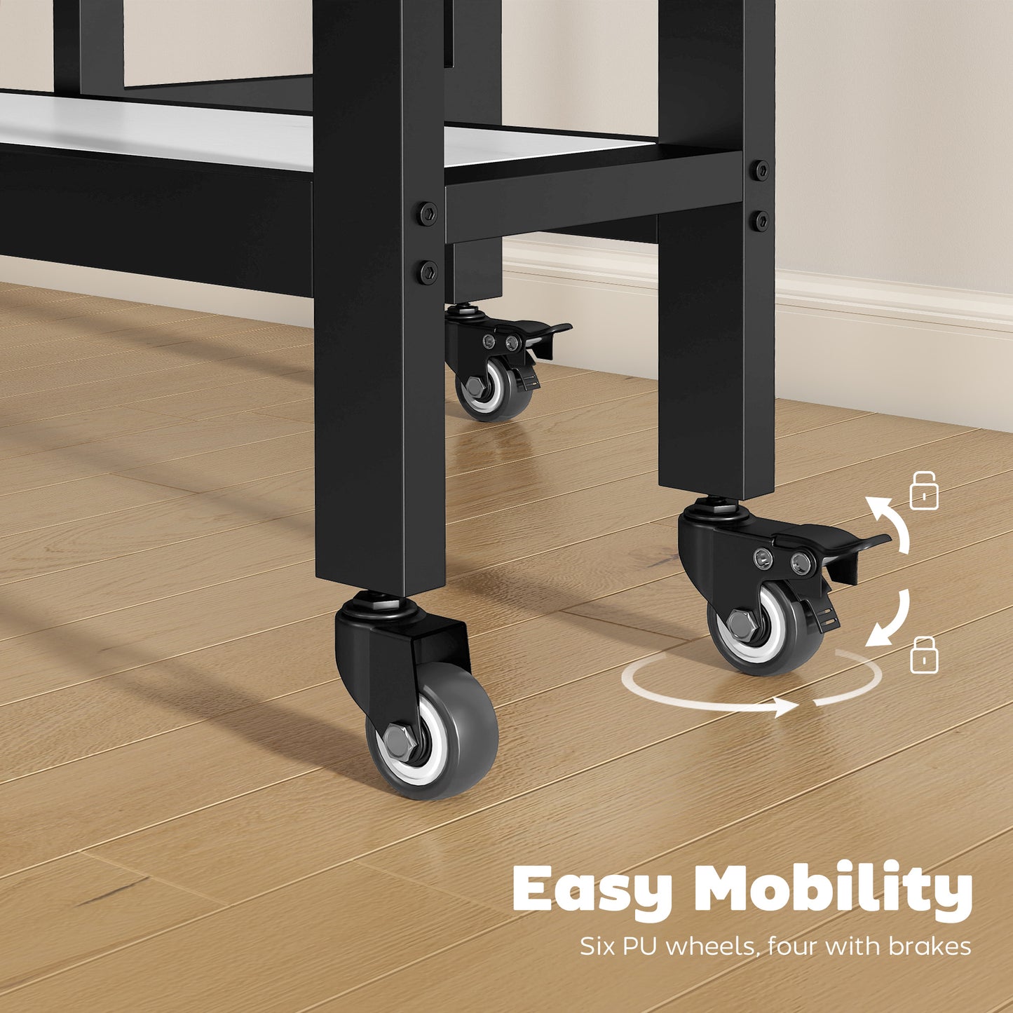 Folding Dining Table, Drop Leaf Table with Open Shelf, White Marble