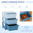 Kids Storage Units with Drawers 3 Tier Chest Vertical Dresser Tower Toy Organizer for Nursery Playroom Kindergarten Blue