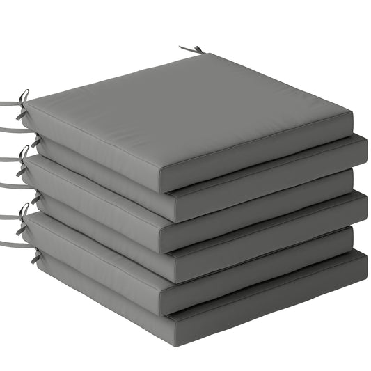Seat Cushions with Machine Washable Cover Dark Grey