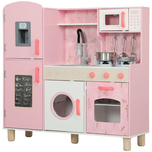 Play Kitchen Kids Kitchen Set with Lights and Sounds - Pink