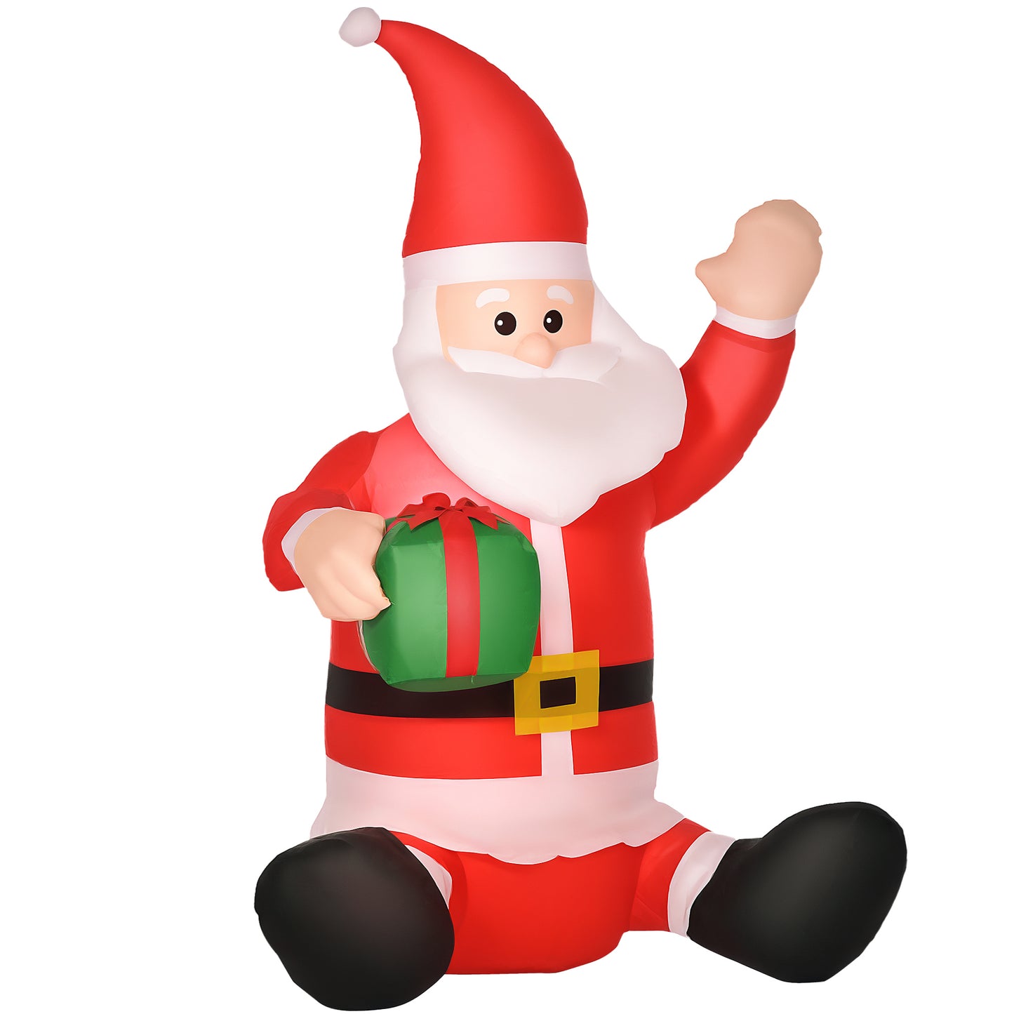 4ft Lighted Inflatable Santa Claus with Gift Box Christmas Outdoor