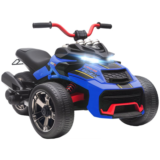 12V Kids Electric Ride On Car, Battery Powered Ride On ATV, Blue