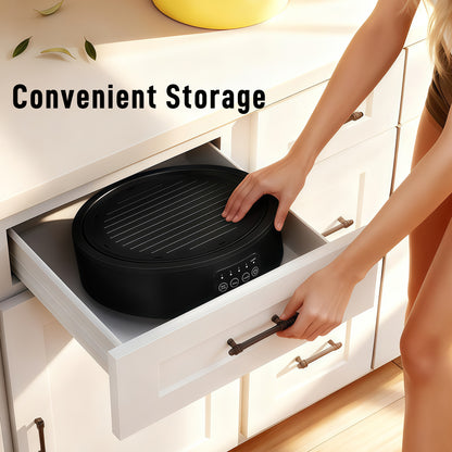 Electric Ceramic Hob with Grill Plate with 4 Heat Levels for All Type