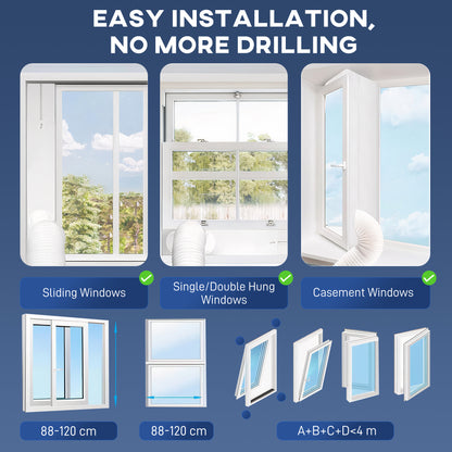 12000 BTU AC Unit, Portable Air Conditioner with WiFi Control, White