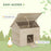 Wooden Duck House w/ Openable Roof, Raised Base, Air Holes - Natural