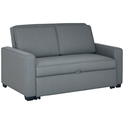 2 Seater Sofa Bed Click Clack Couch Sleeper for Living Room Grey