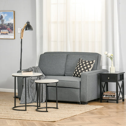 2 Seater Sofa Bed Click Clack Couch Sleeper for Living Room Grey