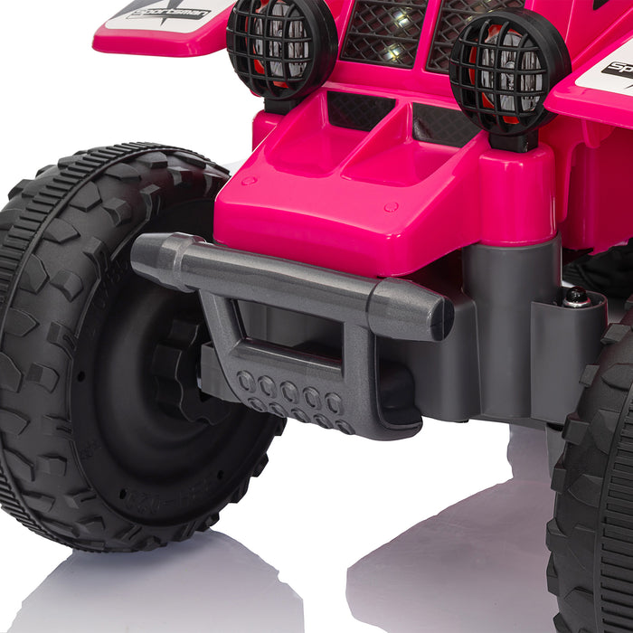 6V Electric Quad Bike for Kids w/ Forward Backward - Pink