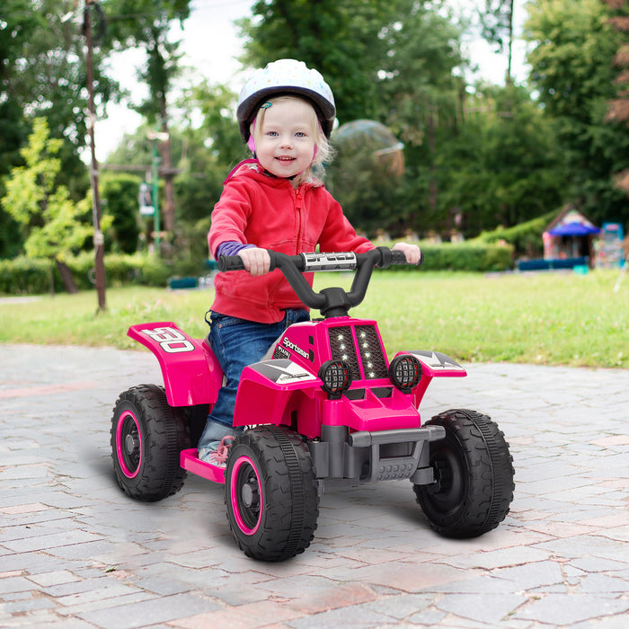 6V Electric Quad Bike for Kids w/ Forward Backward - Pink