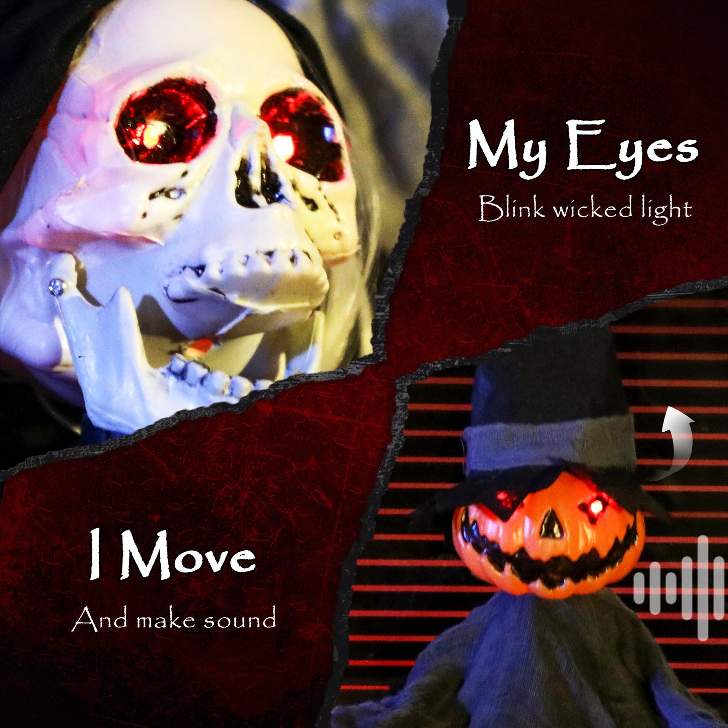 Animated Halloween Skeleton Candy Dish for Party Decoration