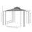 3 x 3(m) Patio Gazebo Canopy Garden Pavilion Tent Shelter with 2 Tier Roof and Mosquito Netting, Steel Frame, Grey