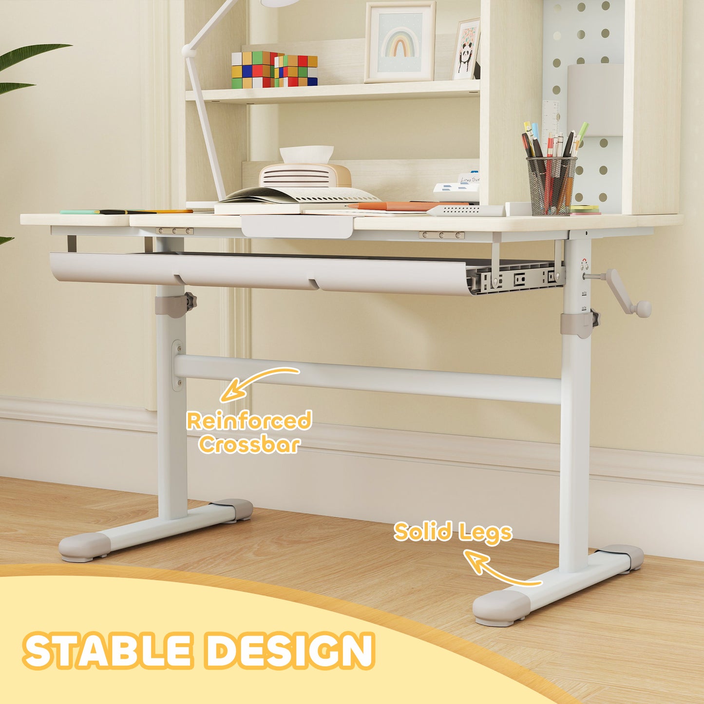 Kids Desk, Study Desk for Kids Height Adjustable with Tilt-Desktop