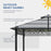 3 x 3 (m) Outdoor Polycarbonate Gazebo, Double Roof Hard Top Gazebo with Galvanized Steel Frame, Nettings & Curtains