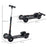 Kids 3 Wheel Scooter Adjustable Height w/ Flashing Wheels Music Water Spray Foldable Design Cool On Off Road Vehicle Black